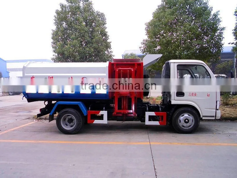 DONGFENG MINI self loading garbage truck for sale, Euro 4 chassis