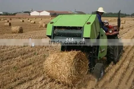 round grass bale machine