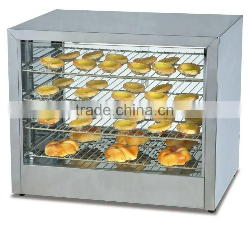 Curved Glass Warming Display Showcase Hot Food Warmer Display (R60-2)0086-13580546328