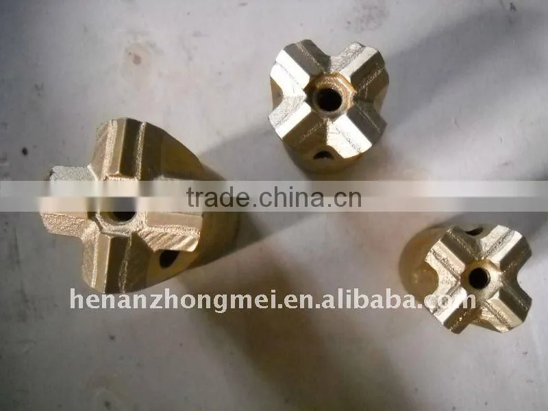7 degree Cross Type Bit for rock with heavy causticity and fissure