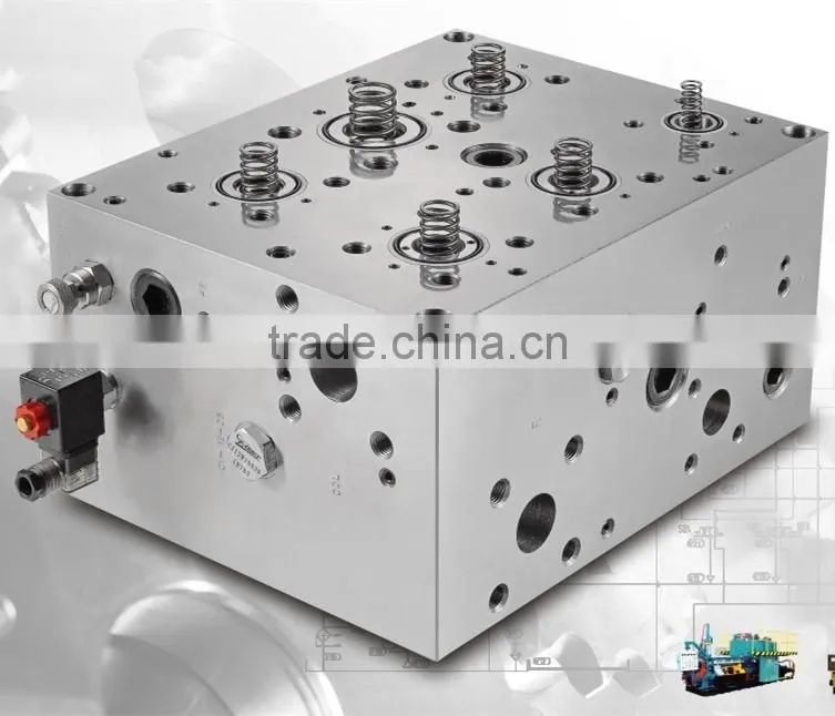 Aluminium hydraulic Extrusion Plant Machine parts cartridge manifold units