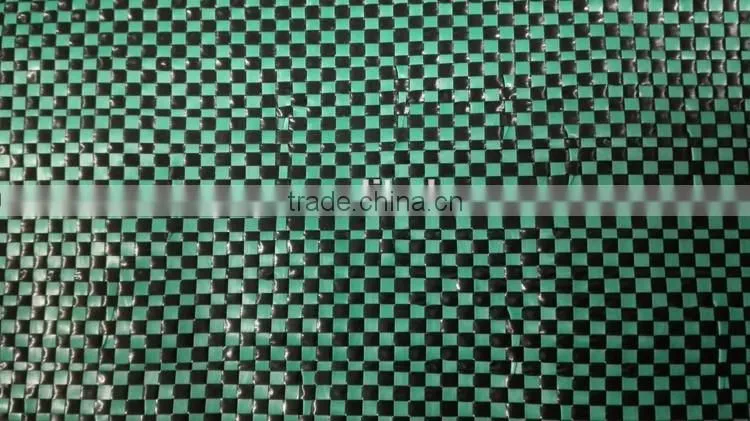 black weed barrier fabric matting/anti grass woven mat plastic golf weed control ground cover