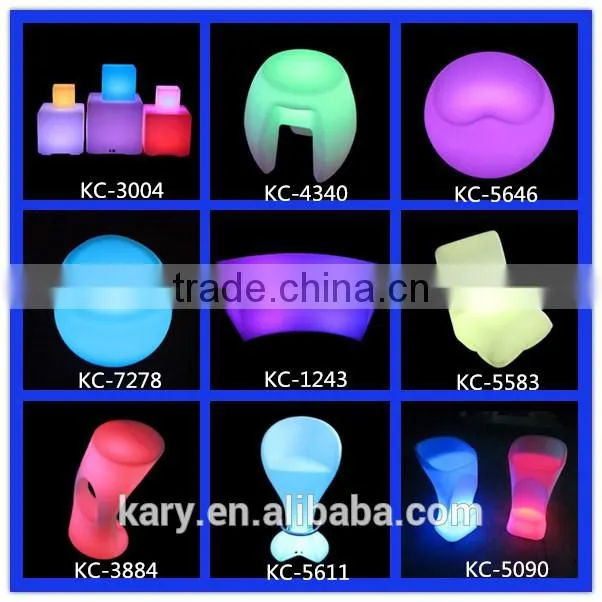 rgb multi color waterproof bright led lighting bar stool