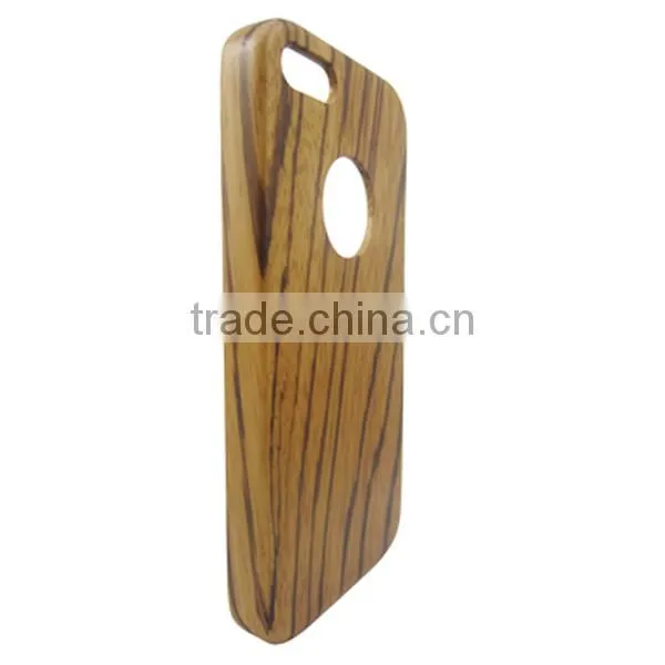 OEM custom 100% wood smart phone case,zebra wood cover for iPhone5 5C
