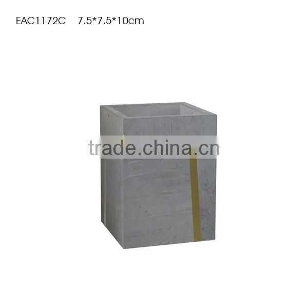 Modern style grey cement / concrete bathroom accessories with groove copper or paninting