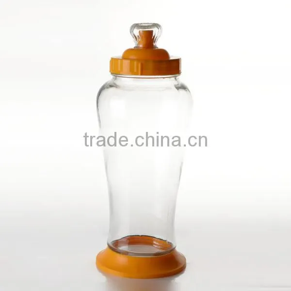 Set of 3 Ginseng Wine Bottle with Plastic Rack, Wine Glass Bottle