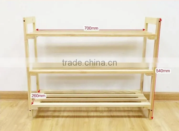 Free standing 3 tier quality product shoe rack/shelves display