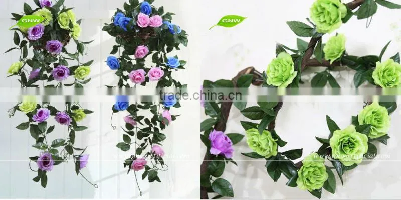GNW FLV010 Artificial Rose Vines Flower Garland Variety Styles for Wedding Decoration