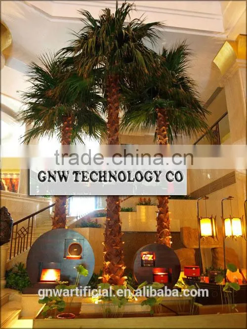 APM036 GNW Artificial Decorative Coconut Palm Tree Show 10ft for Room Decoration
