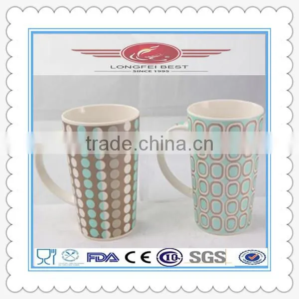 Hot Sale H-shape Ceramic Porcelain Coffee Cup/Mug