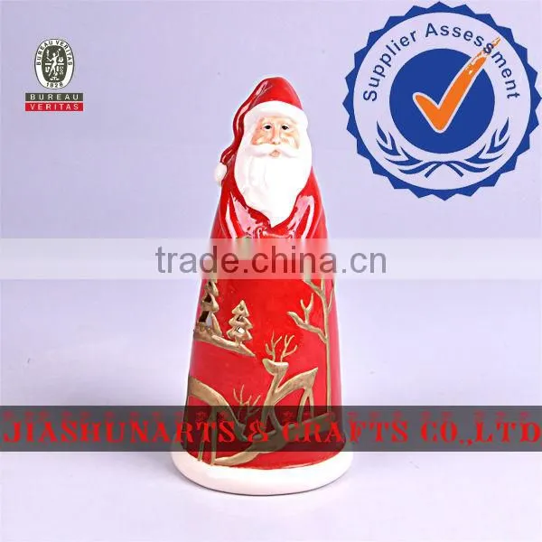 Santa Claus Ceramics Candlestick Decor