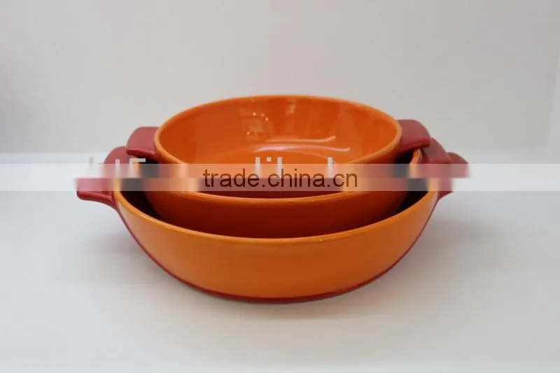 children ceramic dinner bakeware with colorful dots