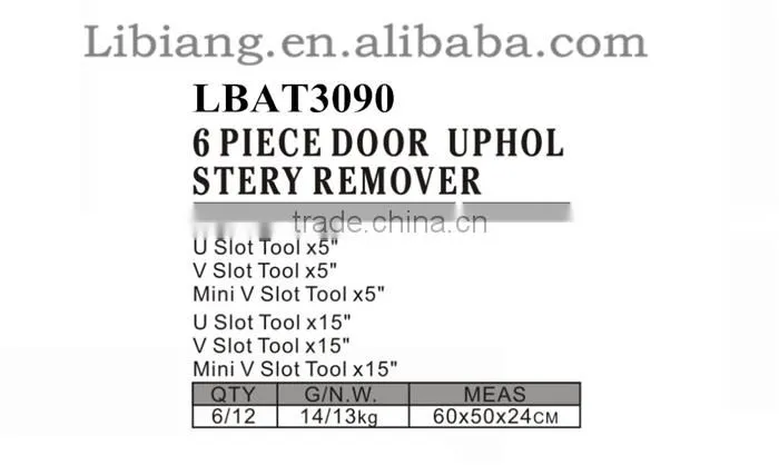 U Slot Tool & V Slot Tool 6pcs Professional Door Upholstery Remover