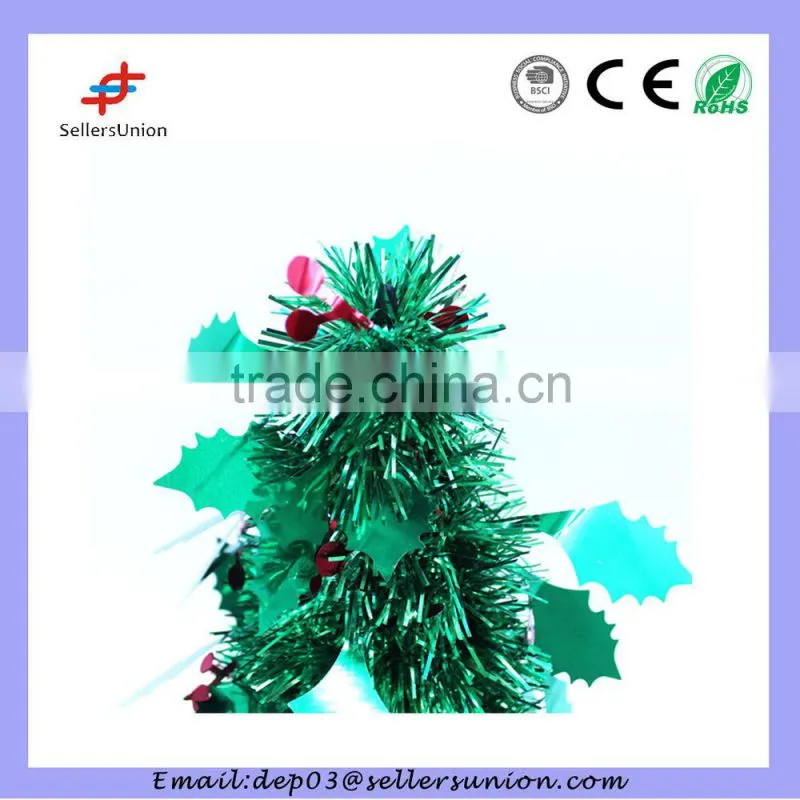 2015 PET moving Christmas decoration, mini crystal Christmas tree