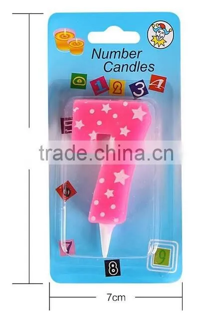 Pentagram Pattern Numbers Happy Birthday Candle