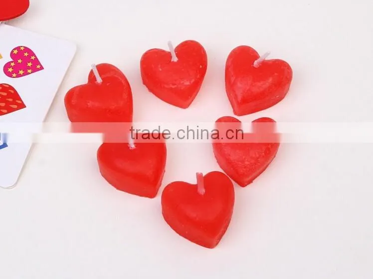 Wholesale Red Love Heart Birthday Candle for Celebration