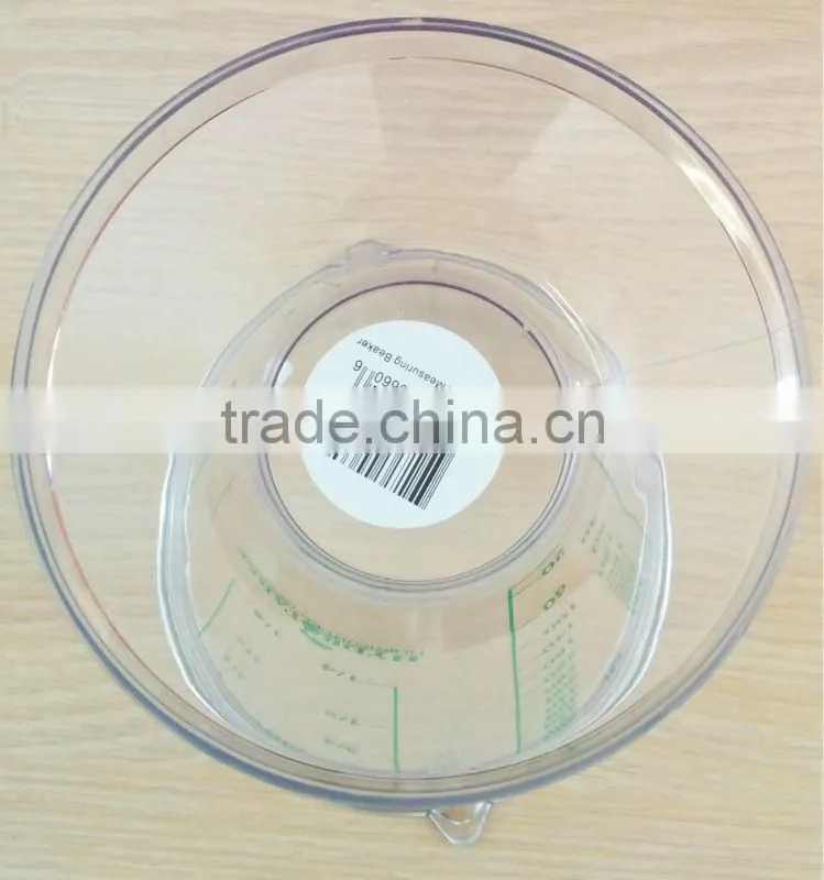 1L transparent PE Measuring cup for hydroponic