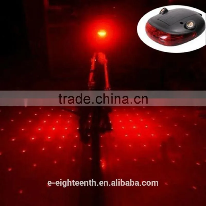 2016 Cycling Bike Bicycle Gypsophila Laser Projector Lamp and 5 LED Rear Tail Light