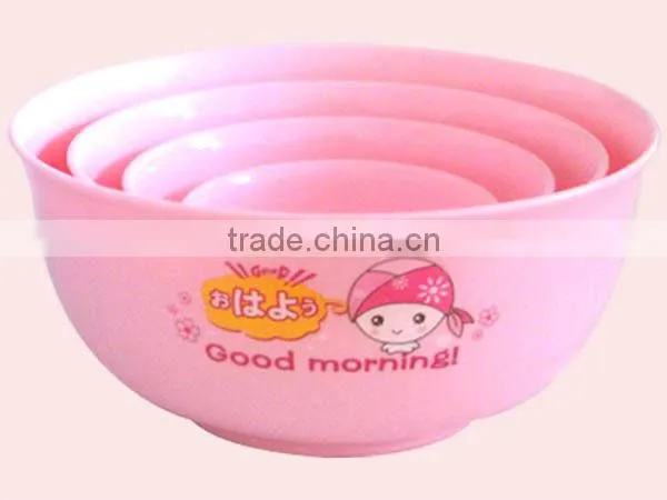 Four-piece Round Type Microwave Safe Plastic Bowl