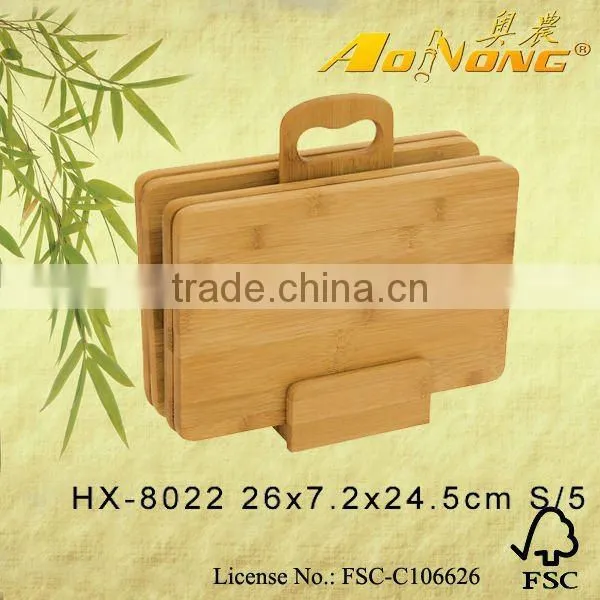 5 tiers bamboo display shelf