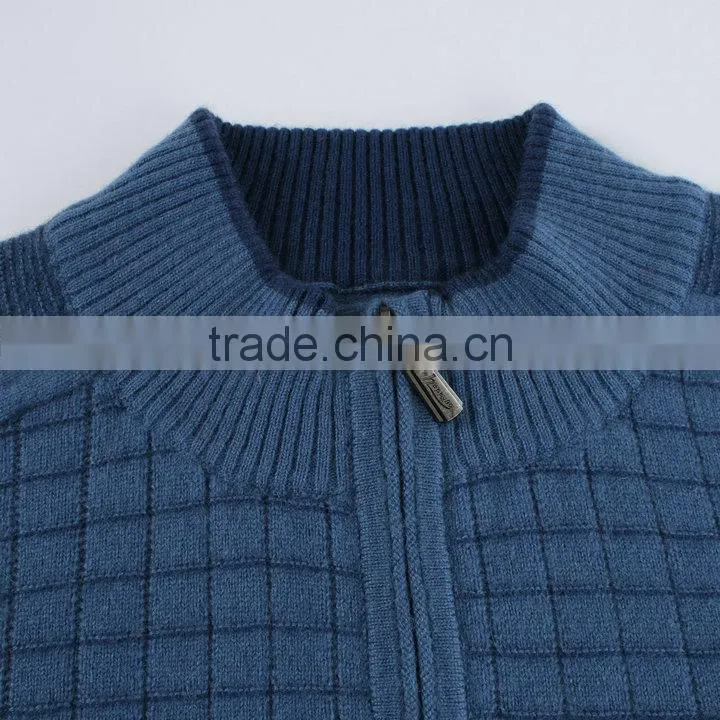 men pullover sweater with 1/4 zipper ,blue long sleeve wool sweater pullover,merino wool sweater
