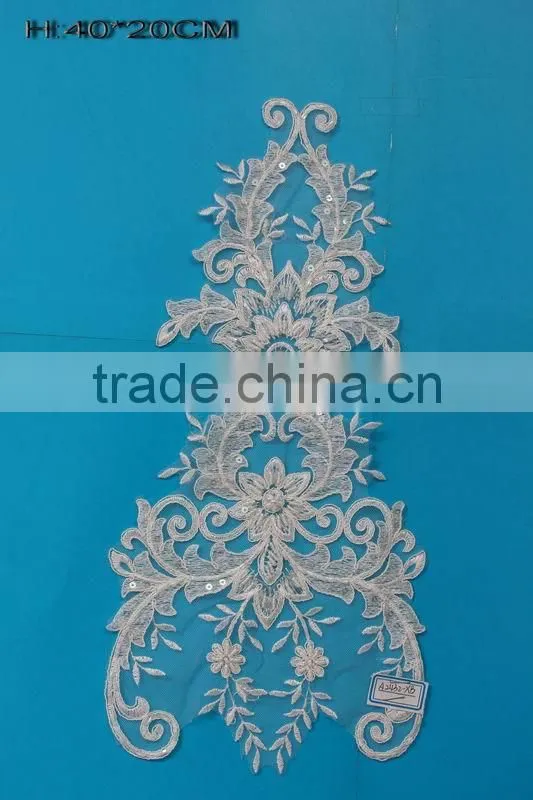 factory hot sales sequin rhinestone appliques for wedding dress