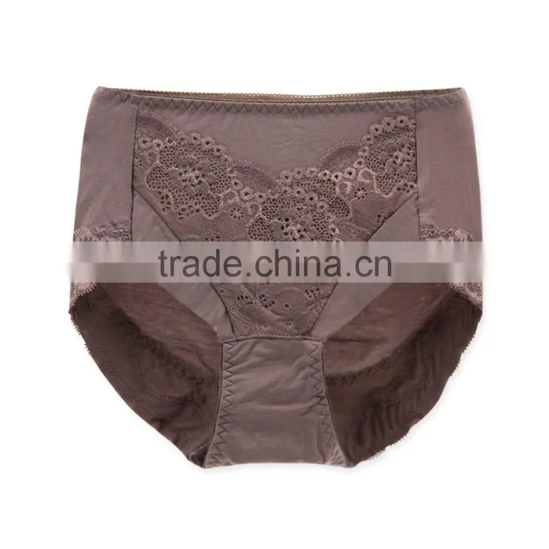 Custom High Quality Colorful 95% Cotton 5% Spandex with Lace Sexy Fancy Woman Underwear