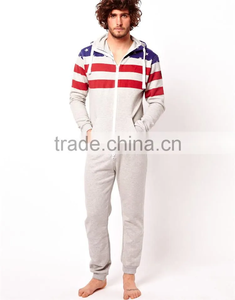PA0029A adult onesie pyjamas american flag onesie