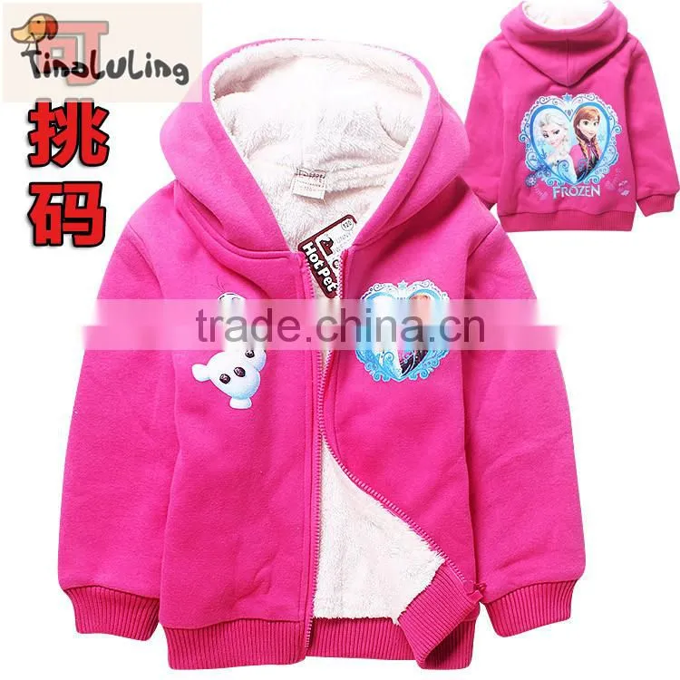 2015 New Winter Girl's winter Cotton Colar Fleece Jackets,Kids Coats,Children's Outwear