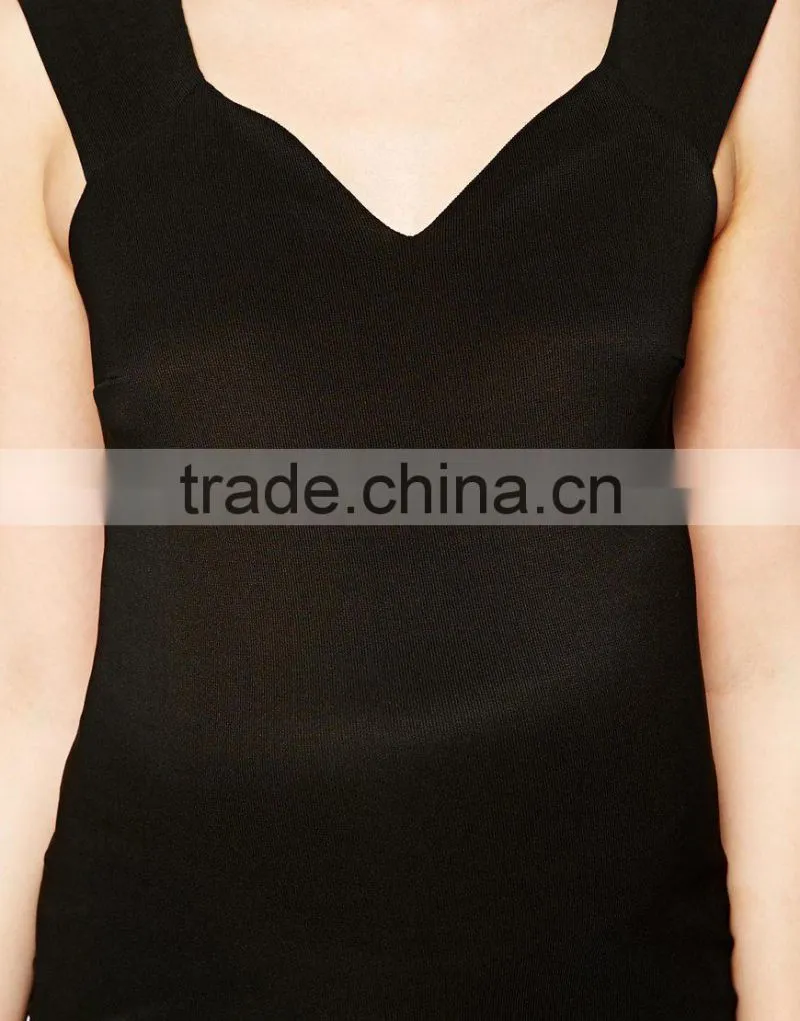 Maternity sexy Midi dress in rib with sweetheart neck