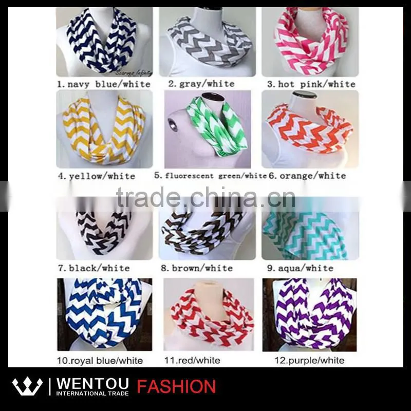 New Arrival Multicolor Chevron Infinity Scarf