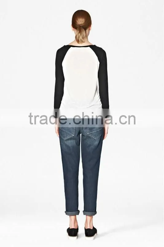 Ladies Three Quarter Sleeve Printed T-shirt