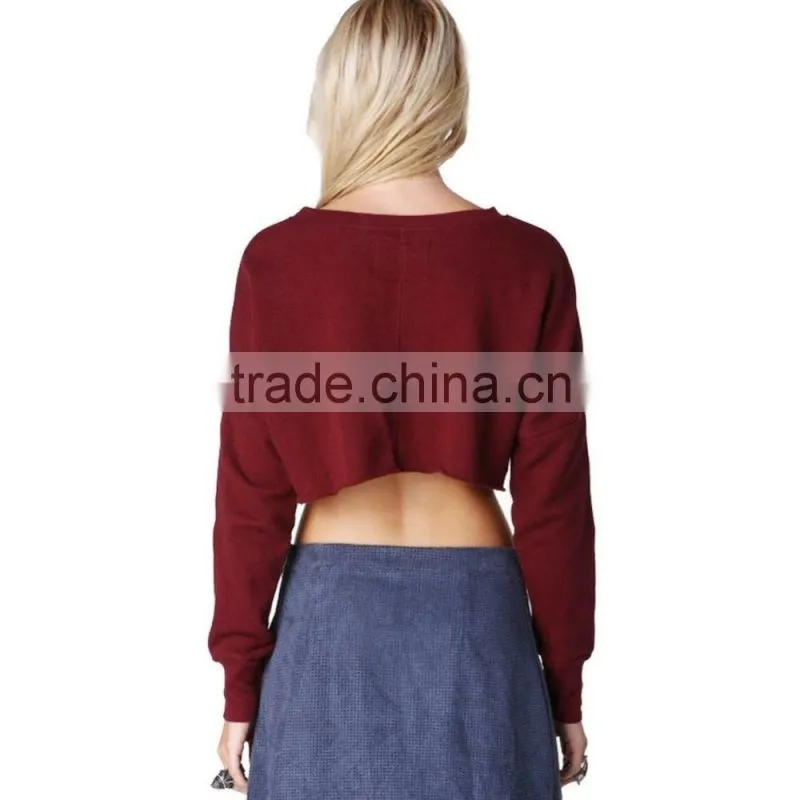 Newly Women's Long Sleeve Crop Tops Blouse Free Style Casual Clubwear