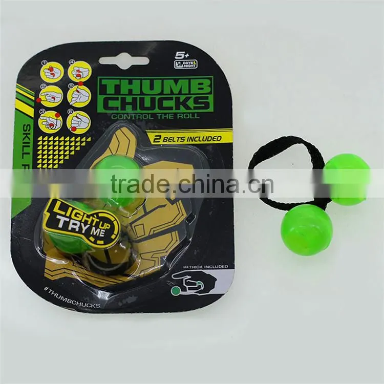 Hot Sell LED Fidget Toys Begleri ,Finger Yoyo Ball ,Thumb Chucks