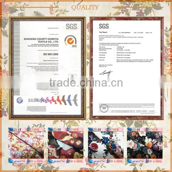 Custom Flower Print Textiles Leather