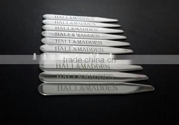 Customize Metal Stainless Steel Collar Stays w Logo Assorted Sizes 2017