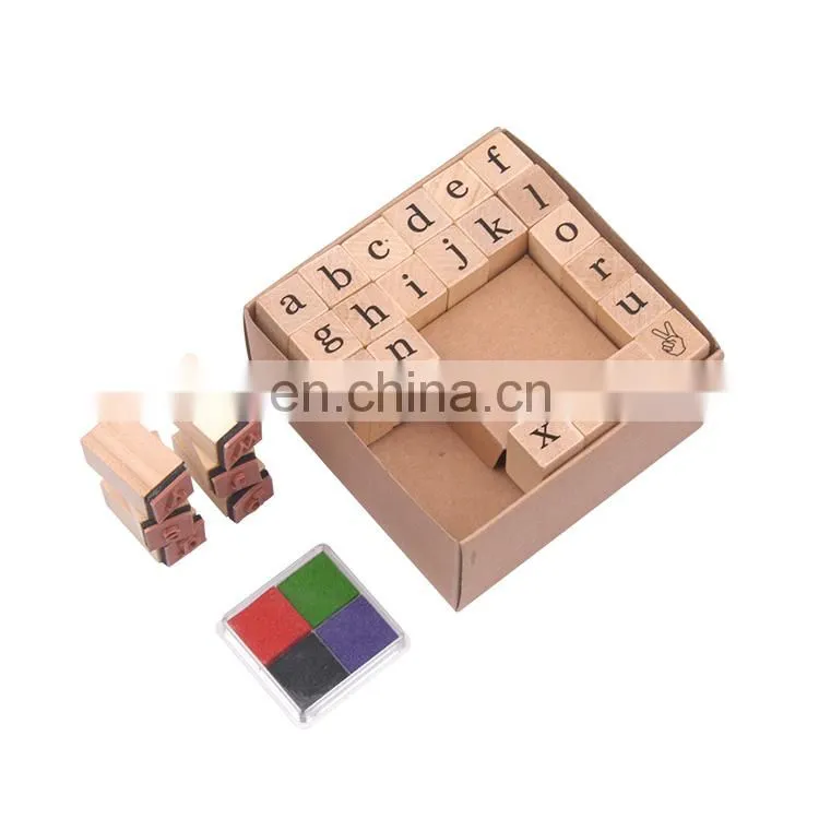 2017 Hot Sales Custom Kids Rubber Stamp Letters Embossing Stamp Kit