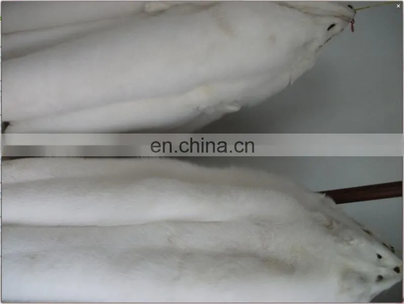 Soft and Smooth High quality White fox fur skin/white fox fur raw skins