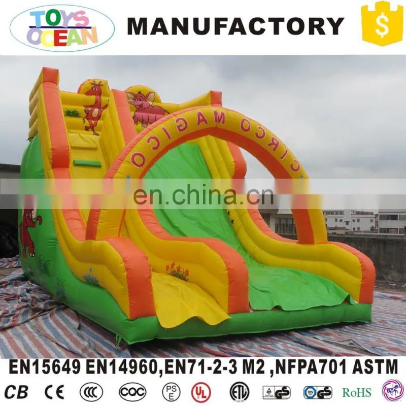 2017 inflatable dry slide double lane with arch for kids climbing