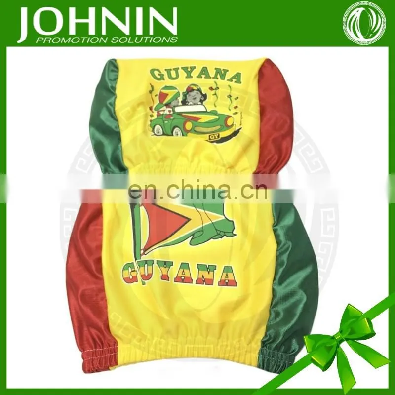 wholesale design print advertise polyester fabric car headrest cover