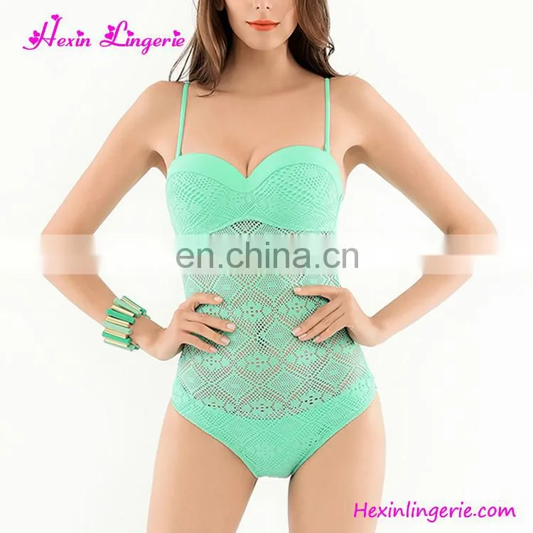 2017 Wholesale Sport Stripe Two Pieces Bikini Bra Swimsuits For Girls