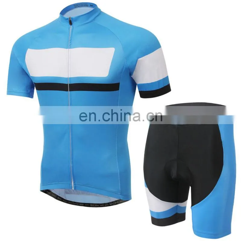 2015 Yihao Assurance Blue New Cycling Bike Short Sleeve Clothing Bicycle Sports Wear / Jersey / Bib Shorts Sets