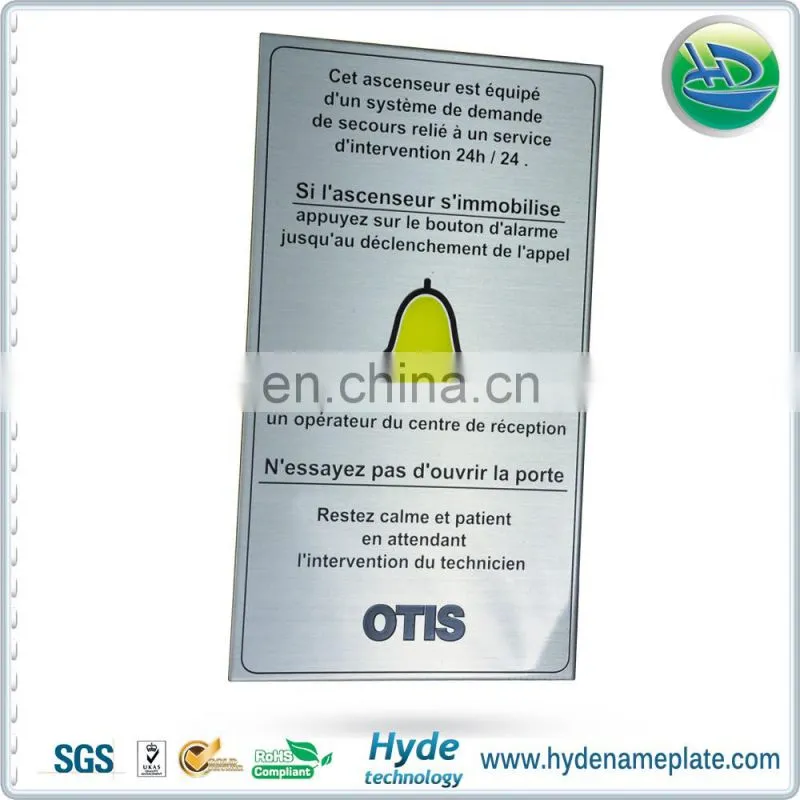 3D brand logo diamond cut metal nameplates,logo embossed aluminum/stainless steel label name plate