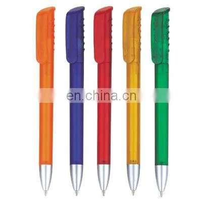promotional plastic l ballpoint ball pen with customized logo printing
