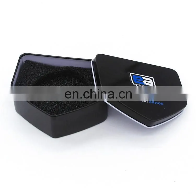 2015 small Christmas gift black tin box for sweets