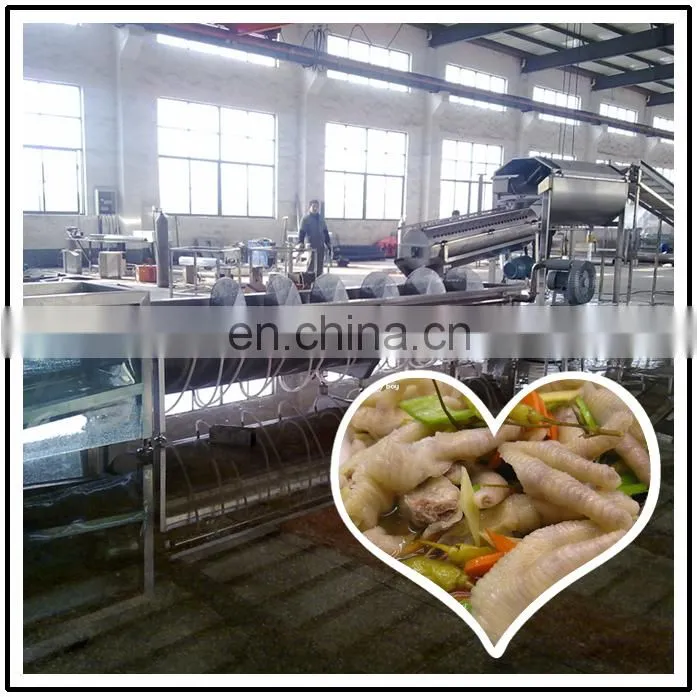 Automatic Chicken Feet Barking Processing Machine / Chicken Feet Peeling Machine