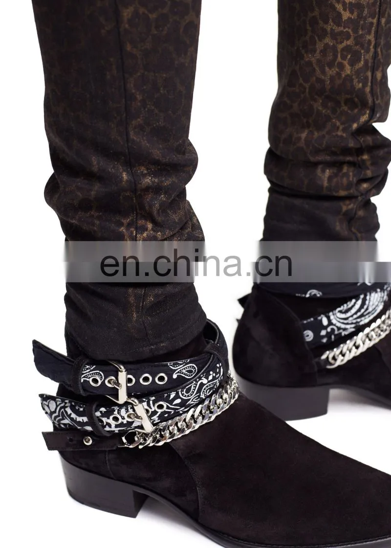 DiZNEW FOIL Coated BROKEN TEXTILES STRETCH Denim JEANS FOR MEN