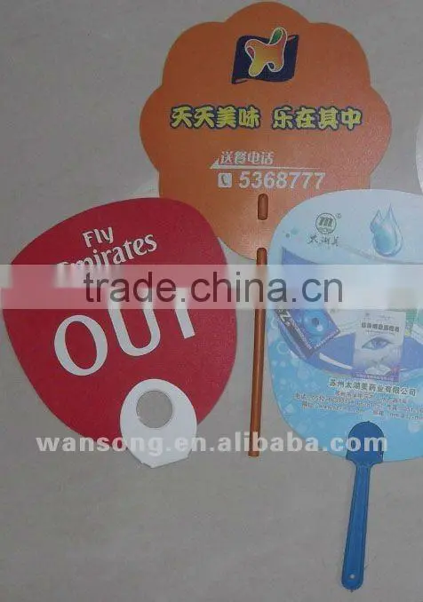 Plastic fan with beautiful pic printing