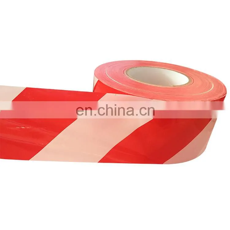 China Supplier red and white Road Cable Warning Pvc Floor Marking Tape