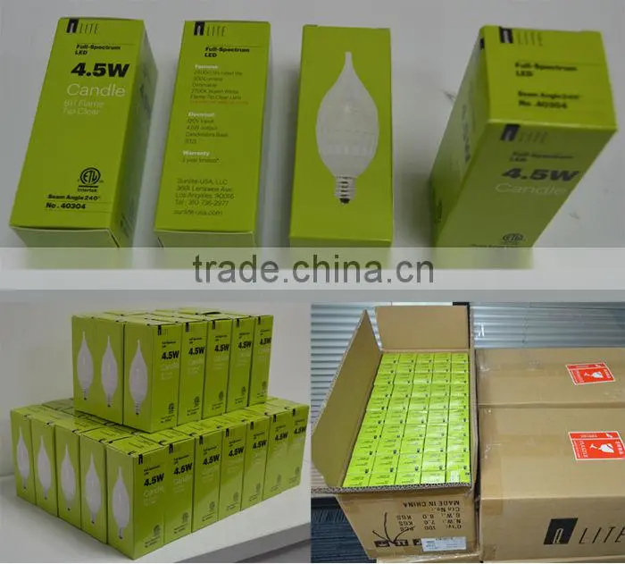 220V Frosted Cover B22 E27 5W LED Candle Light Bulb Dimmable